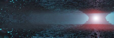 Sci Fi Futuristic Fantasy Strange Alien Structure, 3D renderingの写真素材