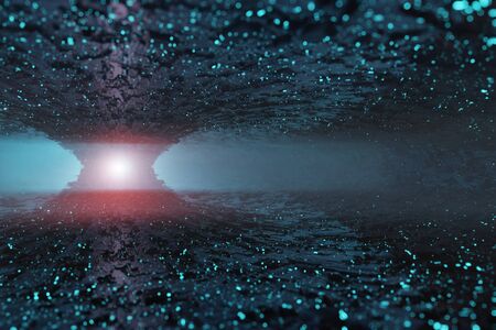 Sci Fi Futuristic Fantasy Strange Alien Structure, 3D renderingの写真素材