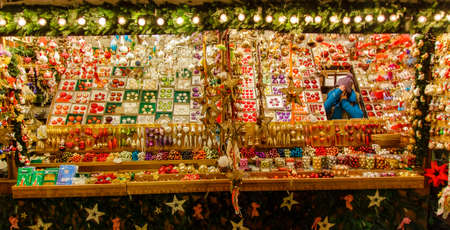 Colorful Balls at the Christmas Marketのeditorial素材