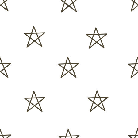 seamless pattern with cartoon stars. Colorful vector flat style for kids. Space. hand drawing. baby design for fabric, print, wrapper, textileのイラスト素材