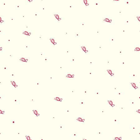 Romantic spring seamless wallpaper with butterflies.のイラスト素材