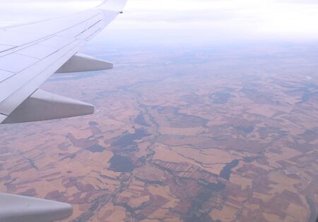 Lanscape from airplaneの写真素材