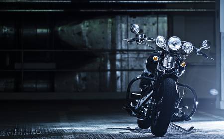 motorbike in the garage の写真素材