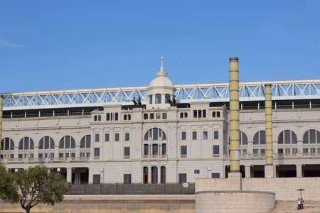 Barcelona, CataloniaSpain, April 20 2021: Stadium (Estadi Lluis Companys)のeditorial素材