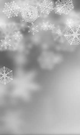 Silver snowflakes and frost background.の写真素材