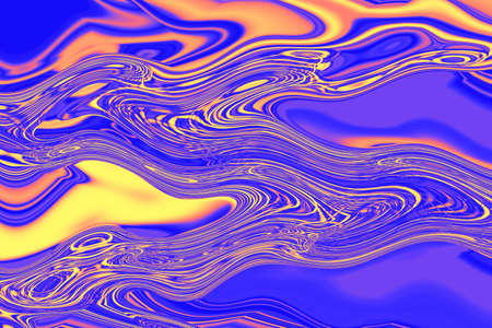 Mixed royal blue and neon purple liquid paint diffusion background.