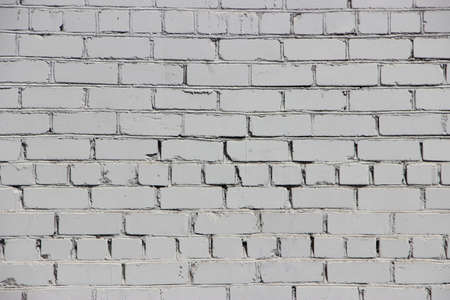 painted white brick wall vintage rustic style background.の写真素材
