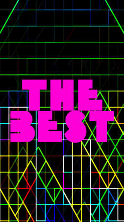 The best words on colorful abstract geometric background. Business sales education conceptの写真素材