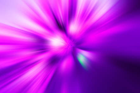 Abstract speed motion in urban highway road tunnel, blurred motion toward the light. Computer generated colorful illustration. Light trails, fiber optics technology background.の写真素材