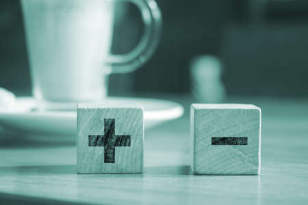 Shopping concept. Wooden cubes with word BUY on the wooden table.の写真素材