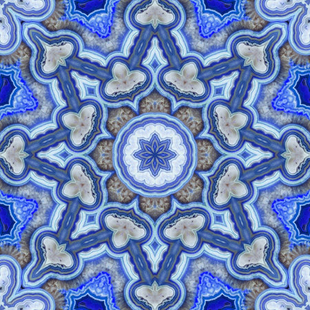Luxury mandala background with ornament pattern, mandala design, mandala template for decoration invitation, cards, wedding, blue and golden colorsの写真素材