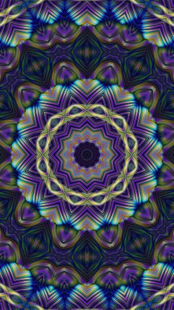 Abstract ancient geometric mystic background, colorful digital art painting and mandala graphic design.の写真素材