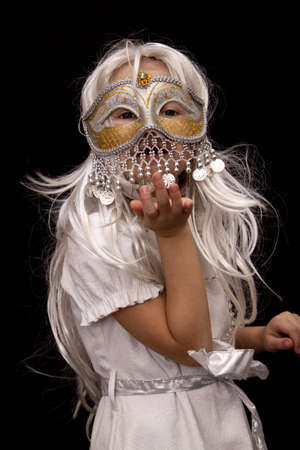 Little girl in carnival costumeの写真素材