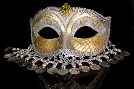Silver coin carnival maskの写真素材