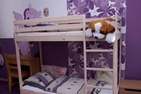 Children s room with bunk bedの写真素材