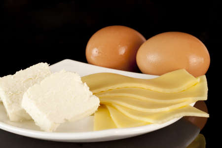 Tasty products for a healthy breakfastの写真素材