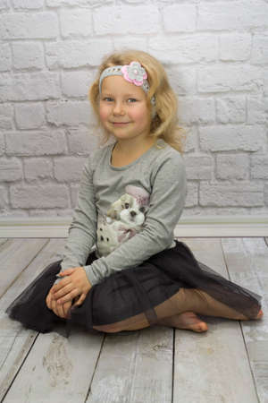 Ballerina with a flower in her hairの写真素材
