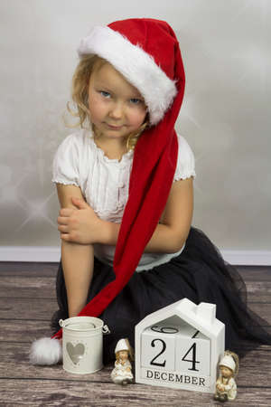 Girls as St. Santasの写真素材