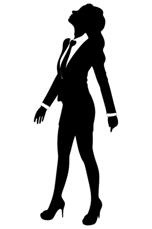 business woman looking upのイラスト素材