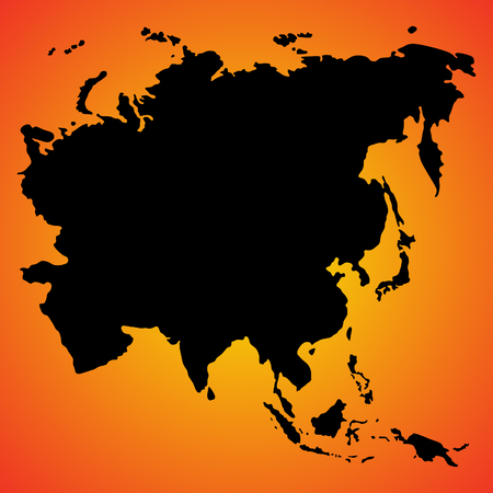 ASIA MAP VECTORのイラスト素材