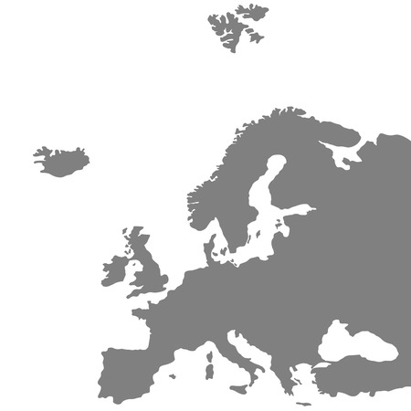 Map of Europe, vectorのイラスト素材