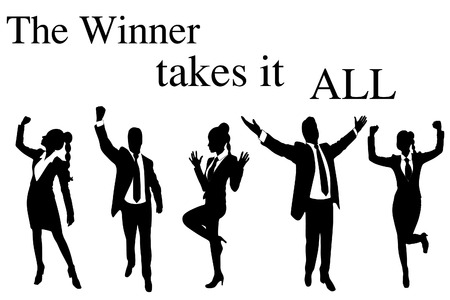 Happy Business people team - time for winのイラスト素材