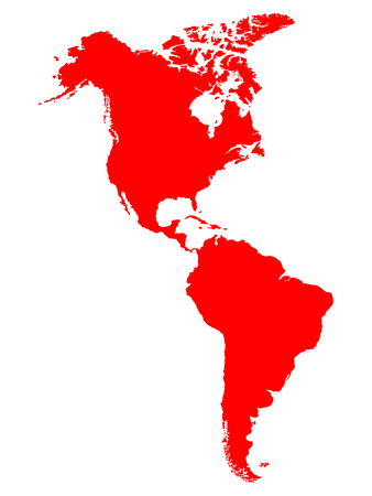 North and South America mapのイラスト素材
