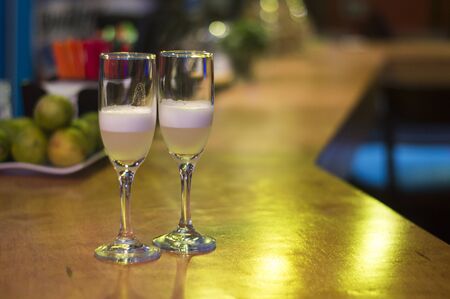 glasses of champagneの写真素材