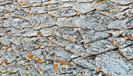 Full frame close up image of old stone roof