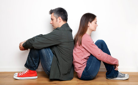 Young couple having relationship difficulties