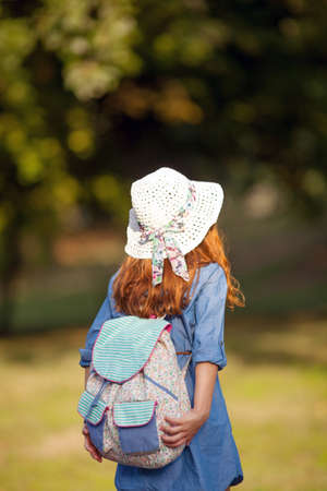 Portrait of an adorable little red-haired girlの写真素材