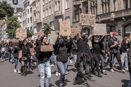 Düsseldorf / Germany, 06 june 2020 - Big street march for the Black Lives Matter protest