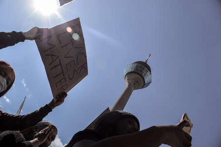 Düsseldorf / Germany, 06 june 2020 - Big street march for the Black Lives Matter protest