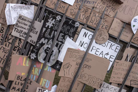 Düsseldorf / Germany, 06 june 2020 - Big street march for the Black Lives Matter protestのeditorial素材