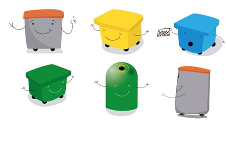 Trash cubesのイラスト素材