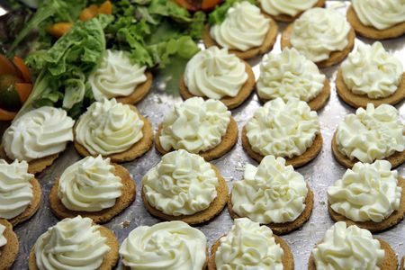 Canapes of mousse of cheese, Spainの写真素材