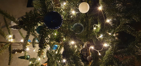 Christmas tree with toysの写真素材