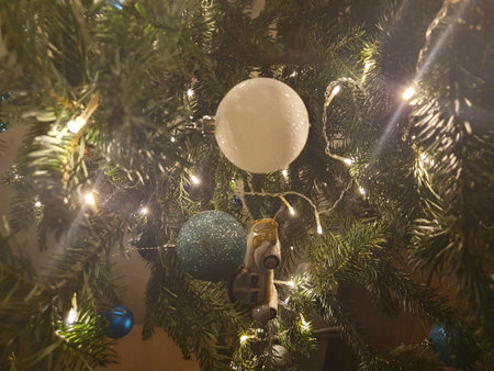 Christmas tree with toysの写真素材