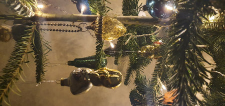 Christmas tree with toysの写真素材