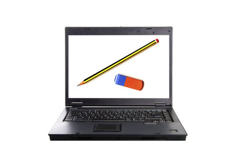laptop isolated over white background