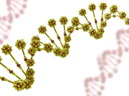 
3d illustration of abstract DNA helix isolated.の写真素材