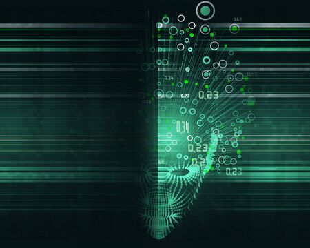 

Big data concept. Abstract artificial intelligence background. Machine learning aesthetic design.の写真素材