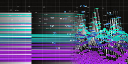 Big data. Abstract hexagon concept of data analytics and technology infographic.  Business and...