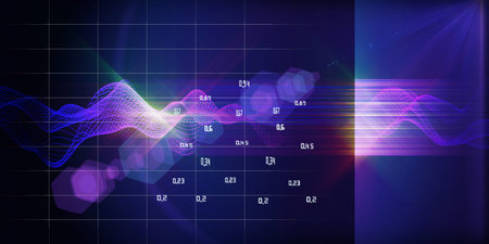 Big data. Business visualization of artificial intelligence. Quantum virtual cryptography concept...