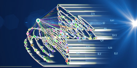 Abstract background helix color infographic and big data visualization. Futuristic analytical...