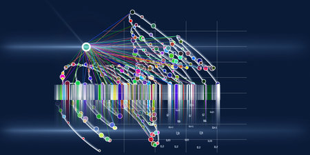 Abstract background with helix color infographic and big data visualization. Futuristic analytical...