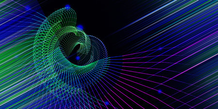 Big data. Abstract technology  background with polygonal grid analyze and blurred lines.  Analytics...
