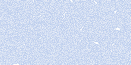Abstract blue lines on white background. Chaotic lines texture. Pattern with labirint effect.のイラスト素材