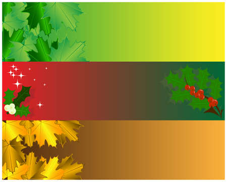 illustration of seasonal leaves.のイラスト素材