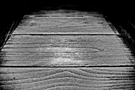 Wood table - B&Wの写真素材